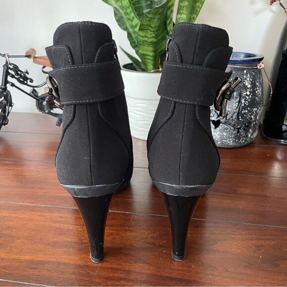 STUART WEITZMAN BLACK GORE-TEX NEOPRENE ANKLE BOOTS HIGH HEEL SIZE 9 M - Picture 4 of 11